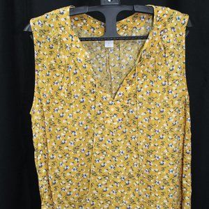 Yellow Old Navy Blouse Floral